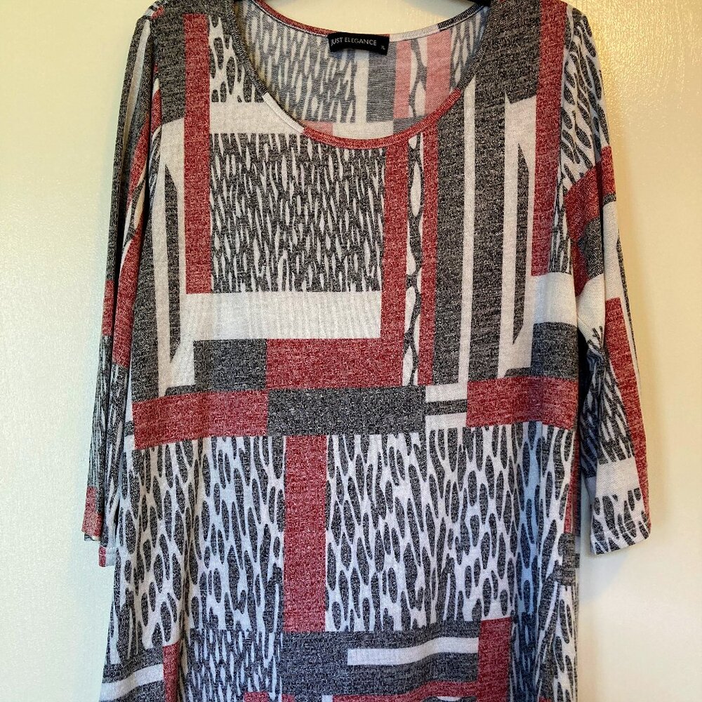 JUST ELEGANCE Long Top - Size XL - Multi Color - Exellent